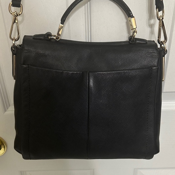 Coach Madison Black Leather Handbag with gold trim - Picture 7 of 16